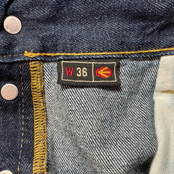 ENERGIE Regent 100% Cotton Y2K Straight Leg Jeans Button Fly Like New Unisex 36 - Picture 10 of 12